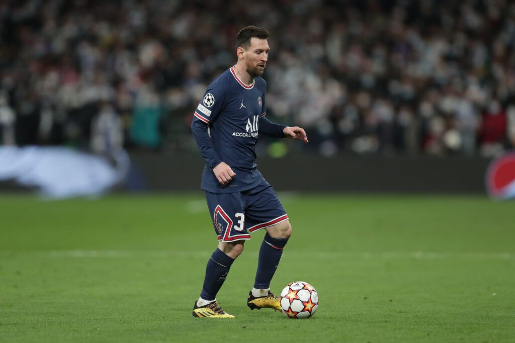 Lionel Messi in action for PSG 