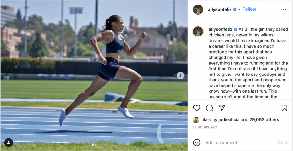 Olympic legend Allyson Felix announces retirement