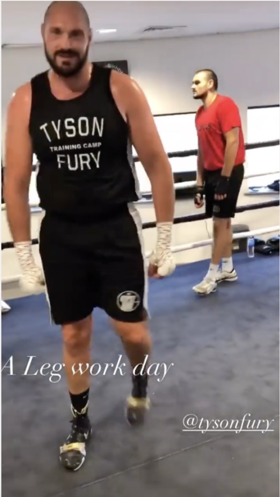 Tyson Fury's physique for Dillian Whyte fight