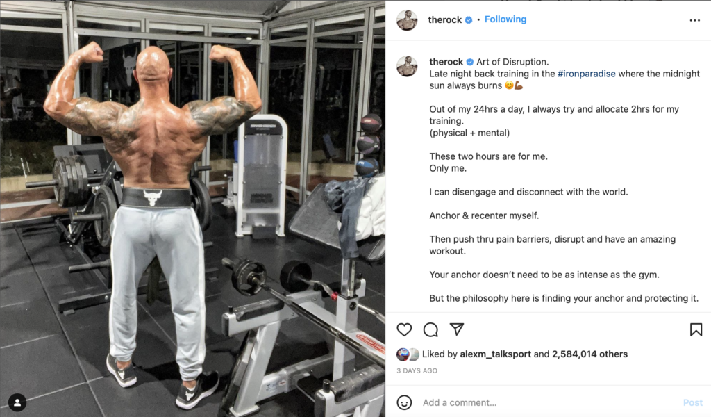 The Rock looking stacked