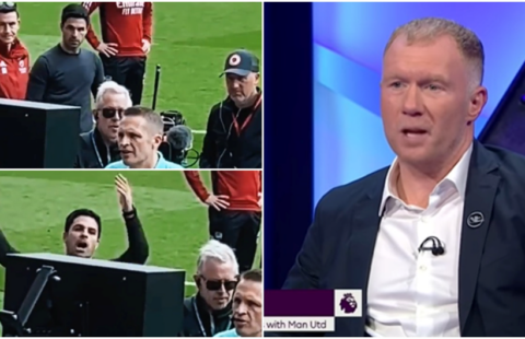 Paul Scholes called Mikel Arteta a ‘disgrace’ for trying to influence the referee vs Man Utd