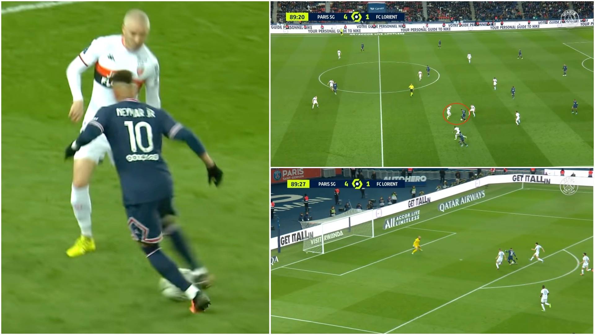Neymar’s skill before scoring sensational PSG goal vs Lorient was different class