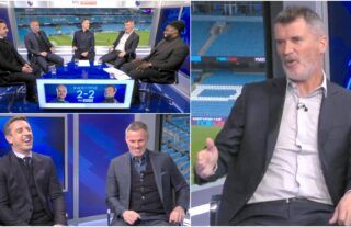 Roy Keane couldn’t resist rinsing Gary Neville after Man City 2-2 Liverpool
