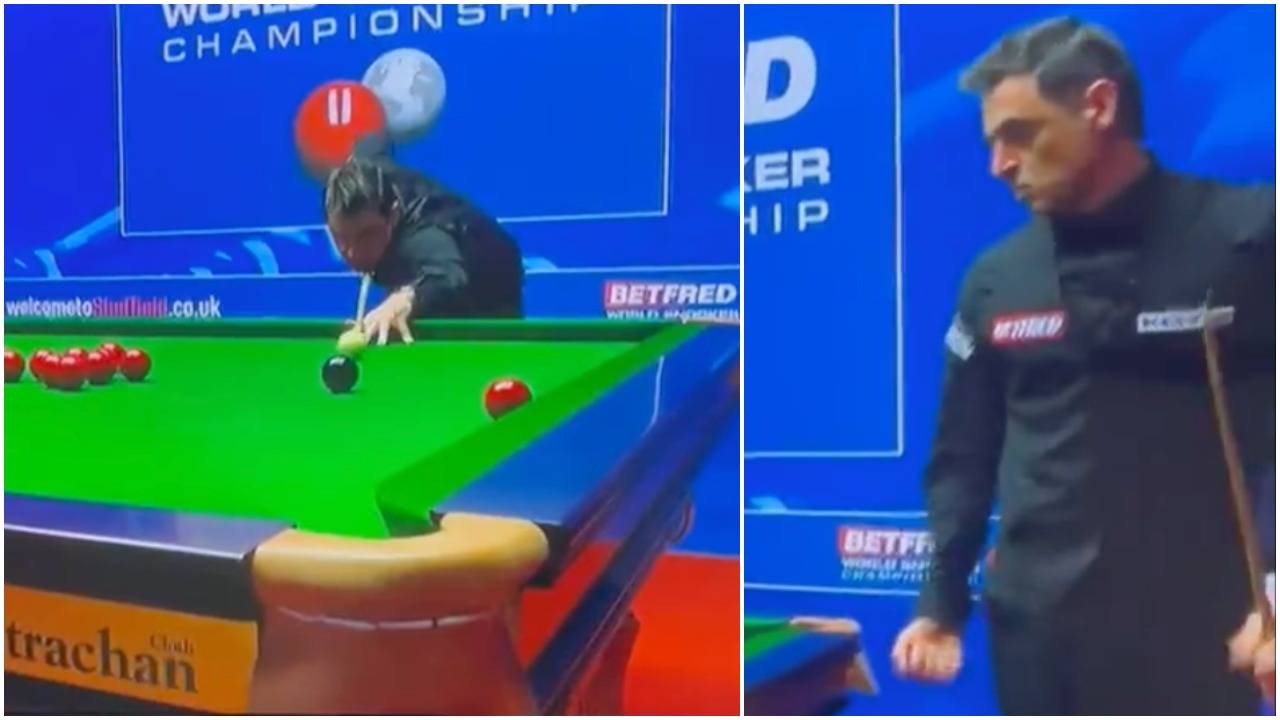 Ronnie O'Sullivan's explicit reaction to missing an easy black was caught live on camera