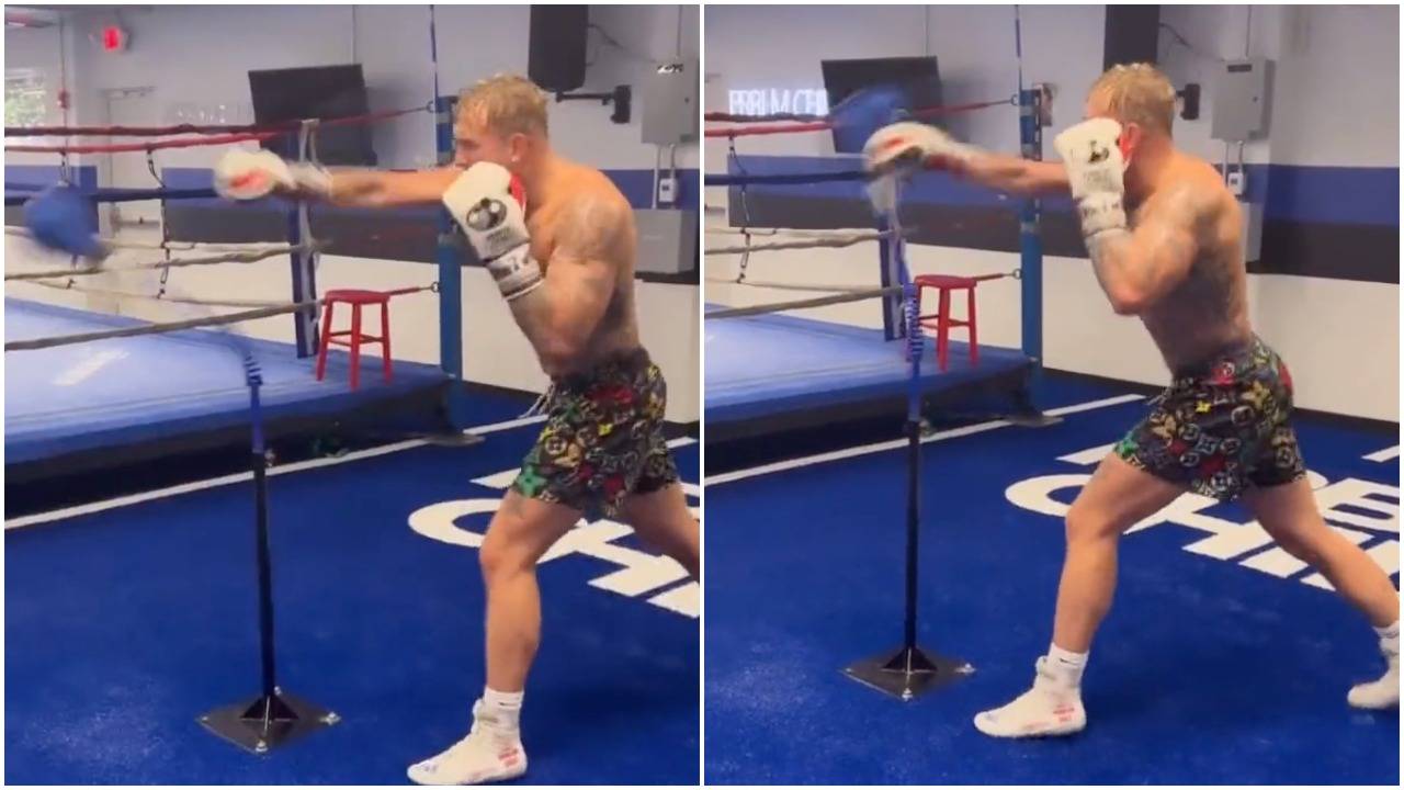 Jake Paul posts footage of himself on the reflex bag & he's getting absolutely torn apart