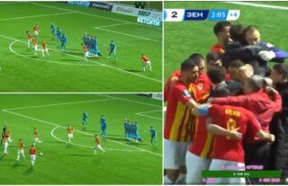 Alania score free-kick vs Zenit