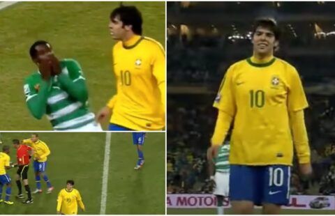 Kaka getting sent off at 2010 World Cup