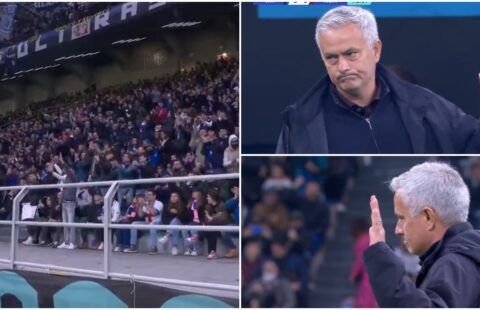 Jose Mourinho was serenaded by Inter Milan fans