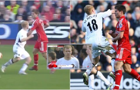 Paul Scholes attempting to punch Xabi Alonso is still one of the PL’s wildest red cards