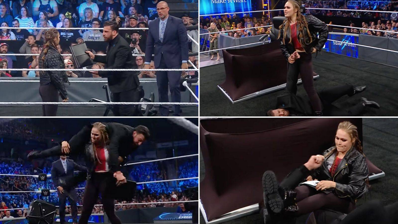 Ronda Rousey attacks Drew Gulak on WWE SmackDown