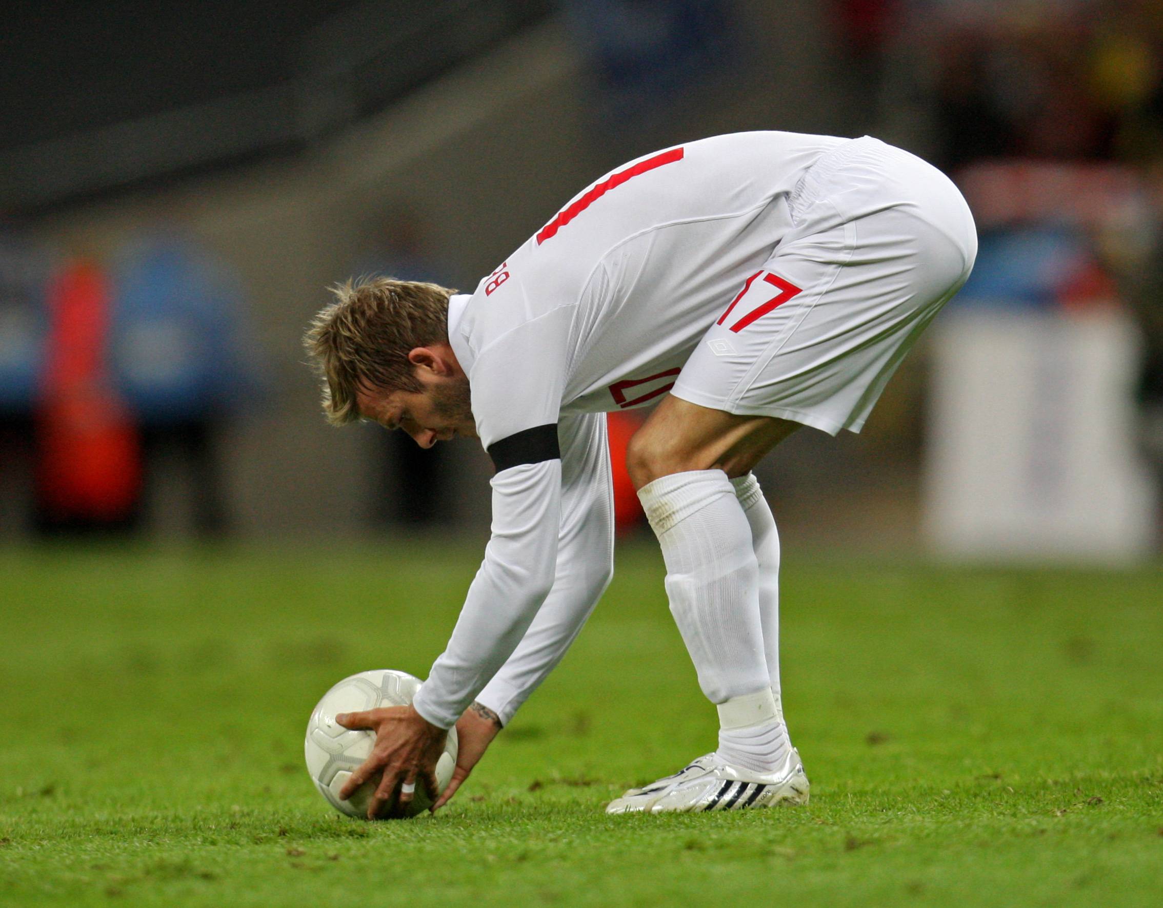 England's Beckham at Wembley.