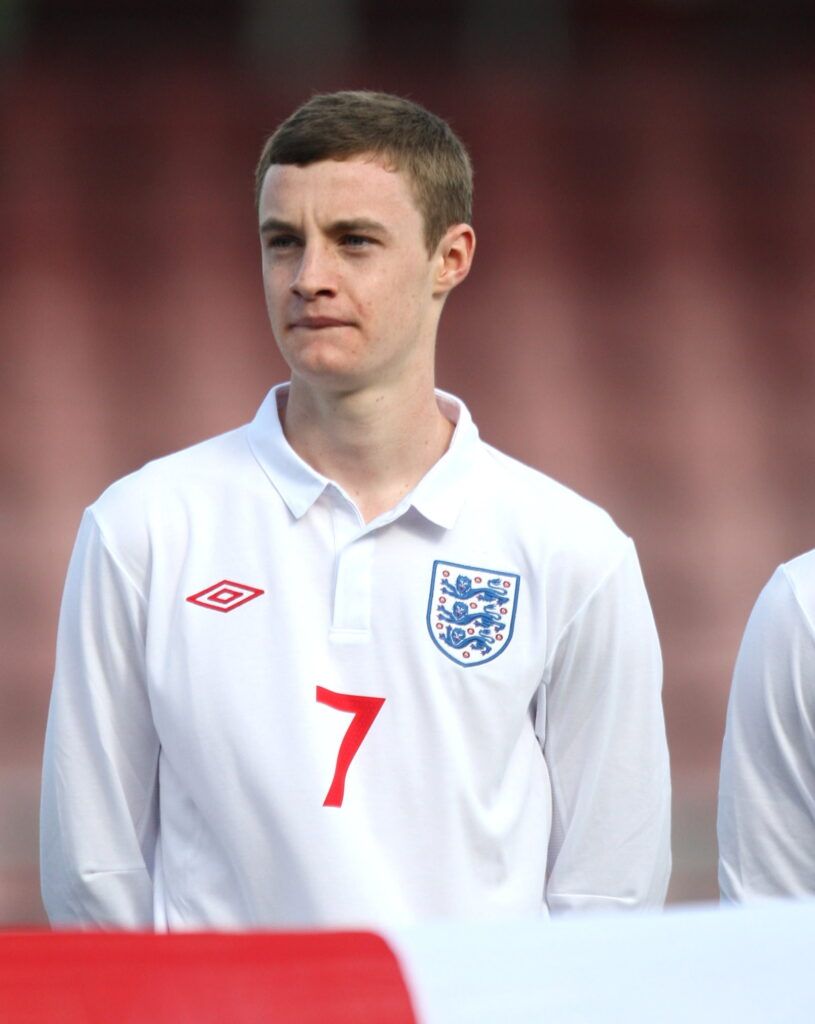 Will Keane in action for England U17s in 2010