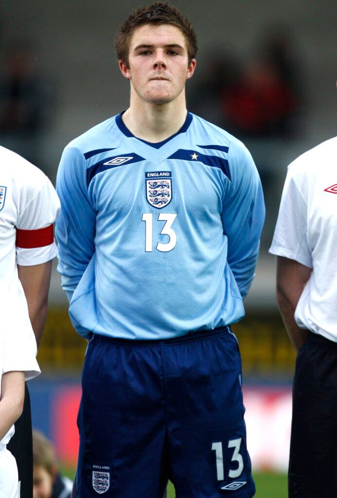Jack Butland in action for England U17s in 2010