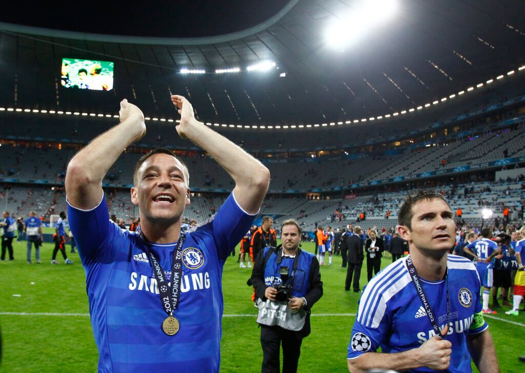 John Terry and Frank Lampard after the 2012 Champions League final
