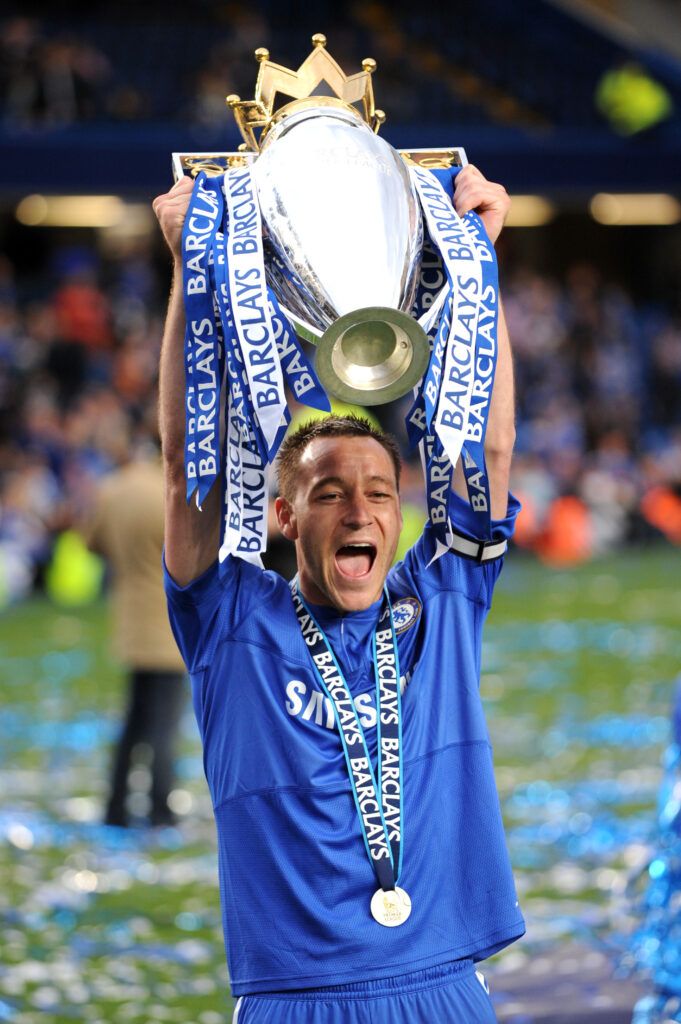 Chelsea legend Terry celebrates.