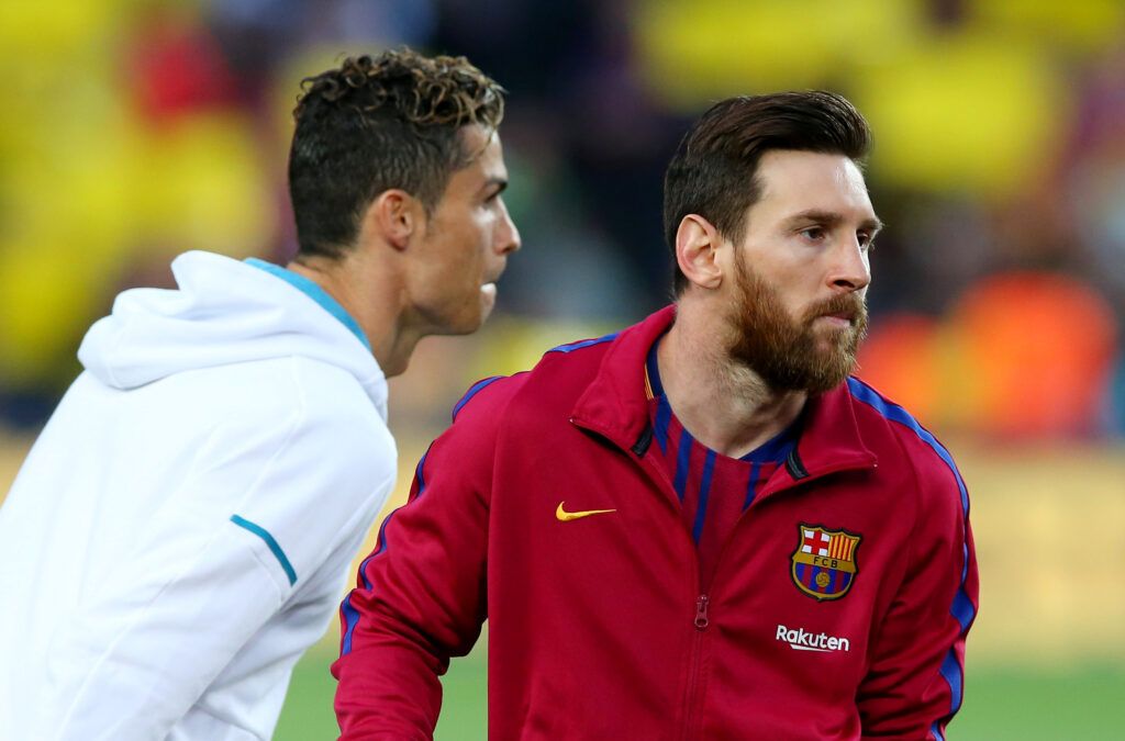 Cristiano Ronaldo & Lionel Messi before Real Madrid vs Barcelona