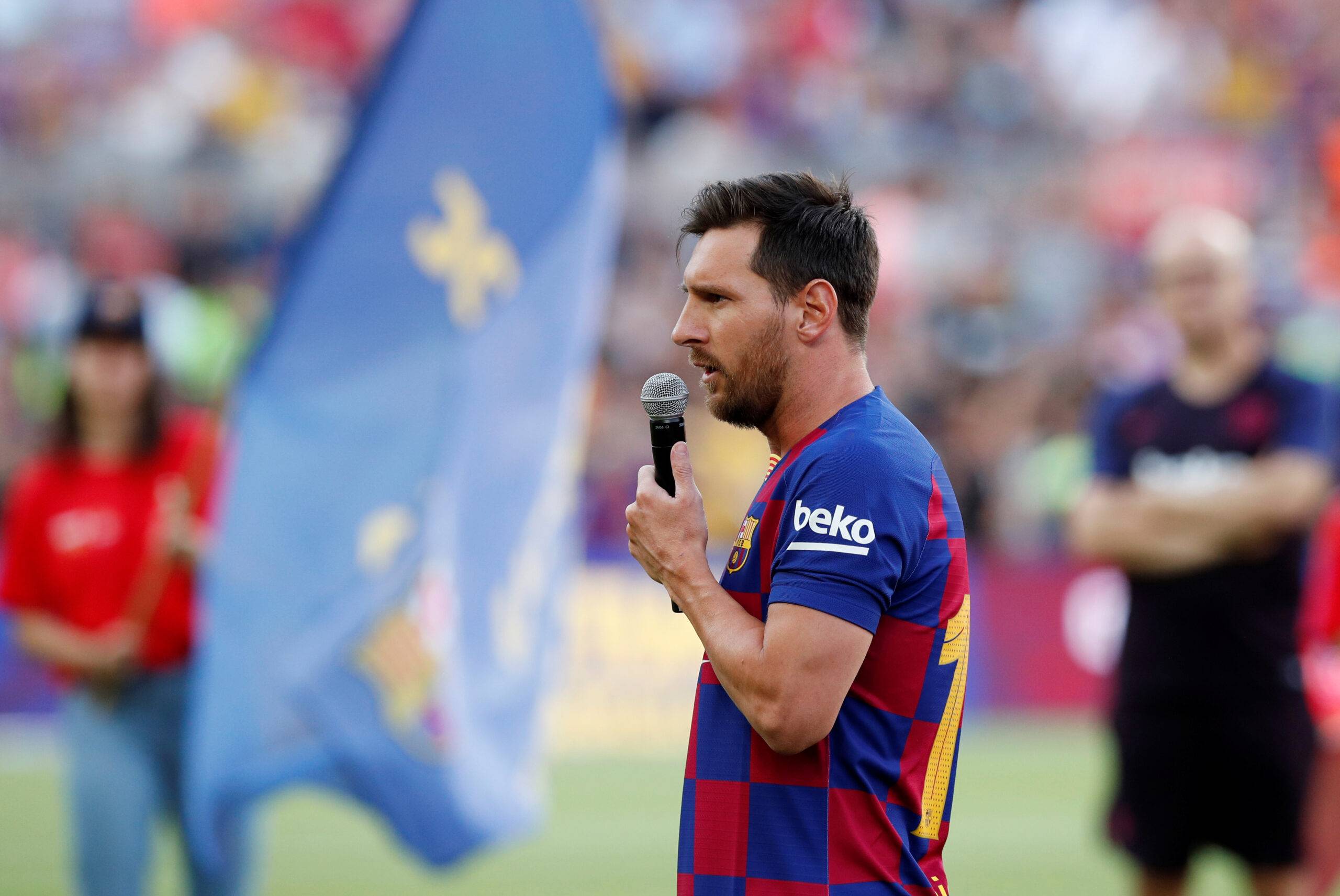Messi as Barcelona captain.