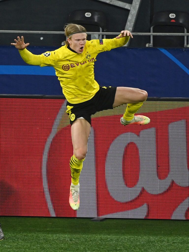 Haaland scores for Dortmund.