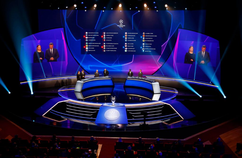Soccer Football - Champions League Group Stage Draw - Halic Congress Center, Istanbul, Turkey - August 26, 2021  General view of the Champions League Group Stage Draw REUTERS/Murad Sezer