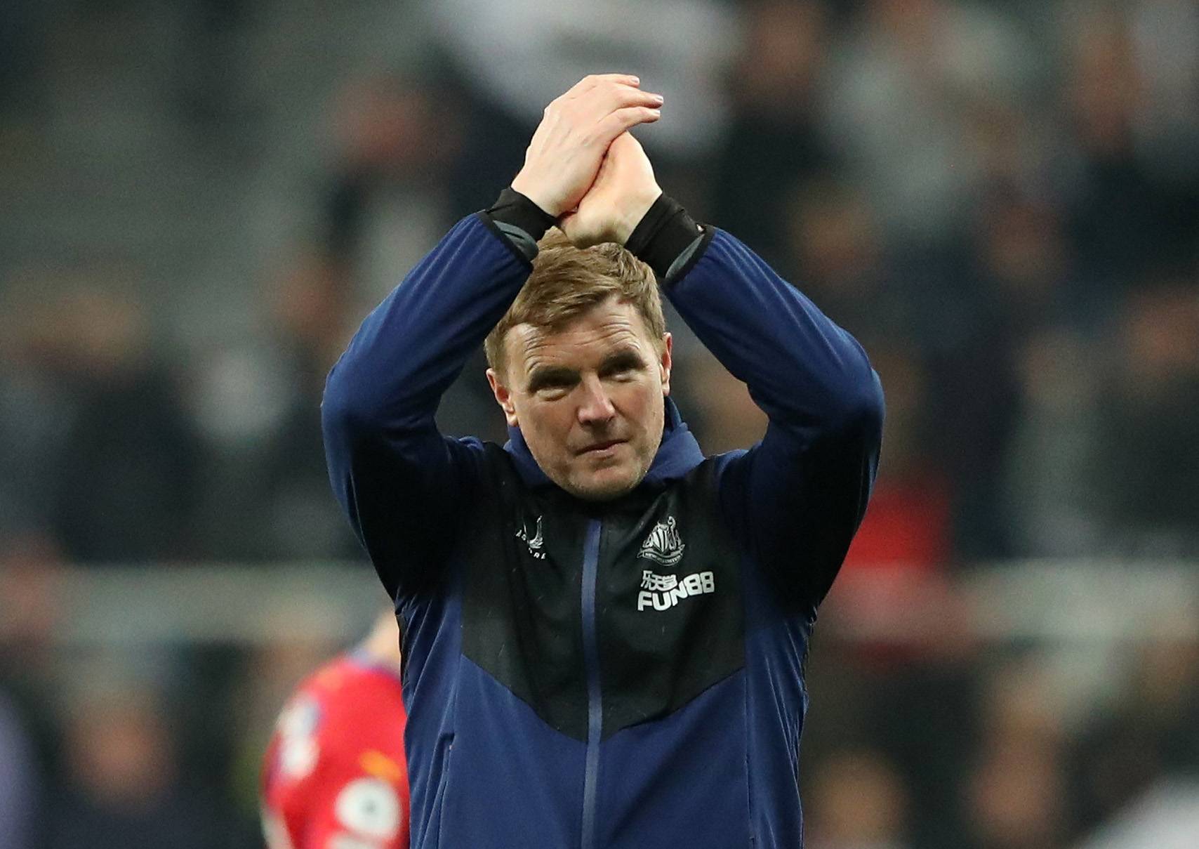 Newcastle manager Eddie Howe in Premier League game against Crystal Palace