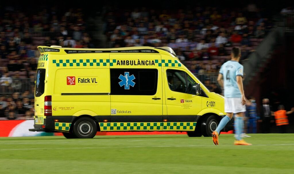 Ronald Araujo was put on a stretcher and taken to hospital after a nasty head clash with Gavi in Barcelona's La Liga clasg with Celta Vigo at Camp Nou.