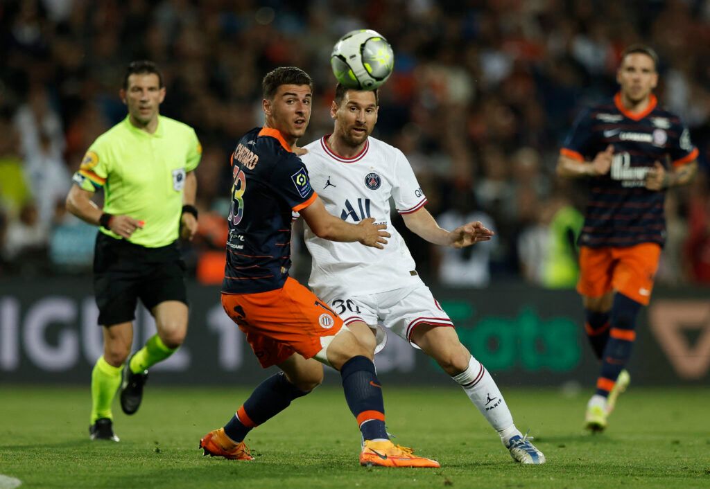 Messi in action vs Montpellier.