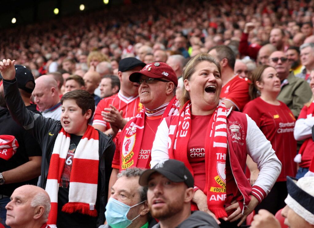 Liverpool fans look delighted.