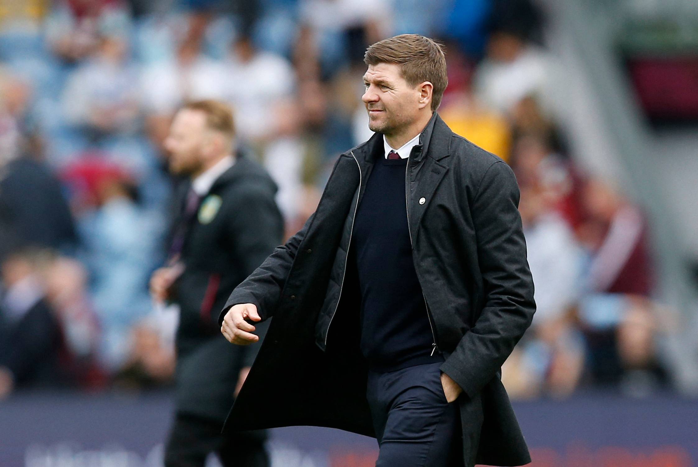 Steven Gerrard taking charge of a Premier League game for Aston Villa