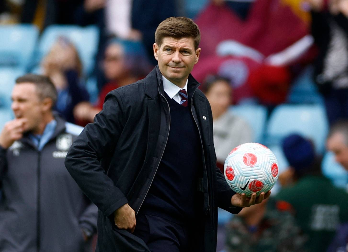 Steven Gerrard takes charge of a Premier League game for Aston Villa