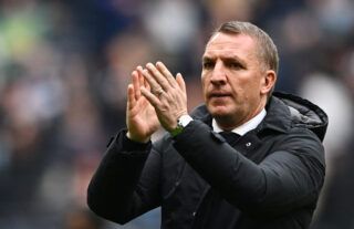 Leicester manager Brendan Rodgers in the Premier League against Tottenham