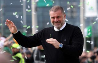 Celtic boss Ange Postecoglou celebrates