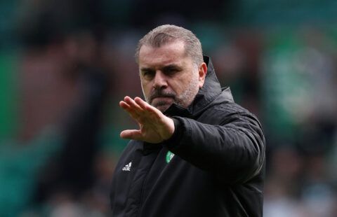 Celtic boss Ange Postecoglou gestures from the sidelines