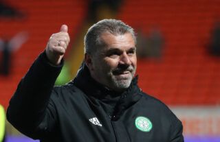 Celtic boss Ange Postecoglou gives supporters a thumbs-up