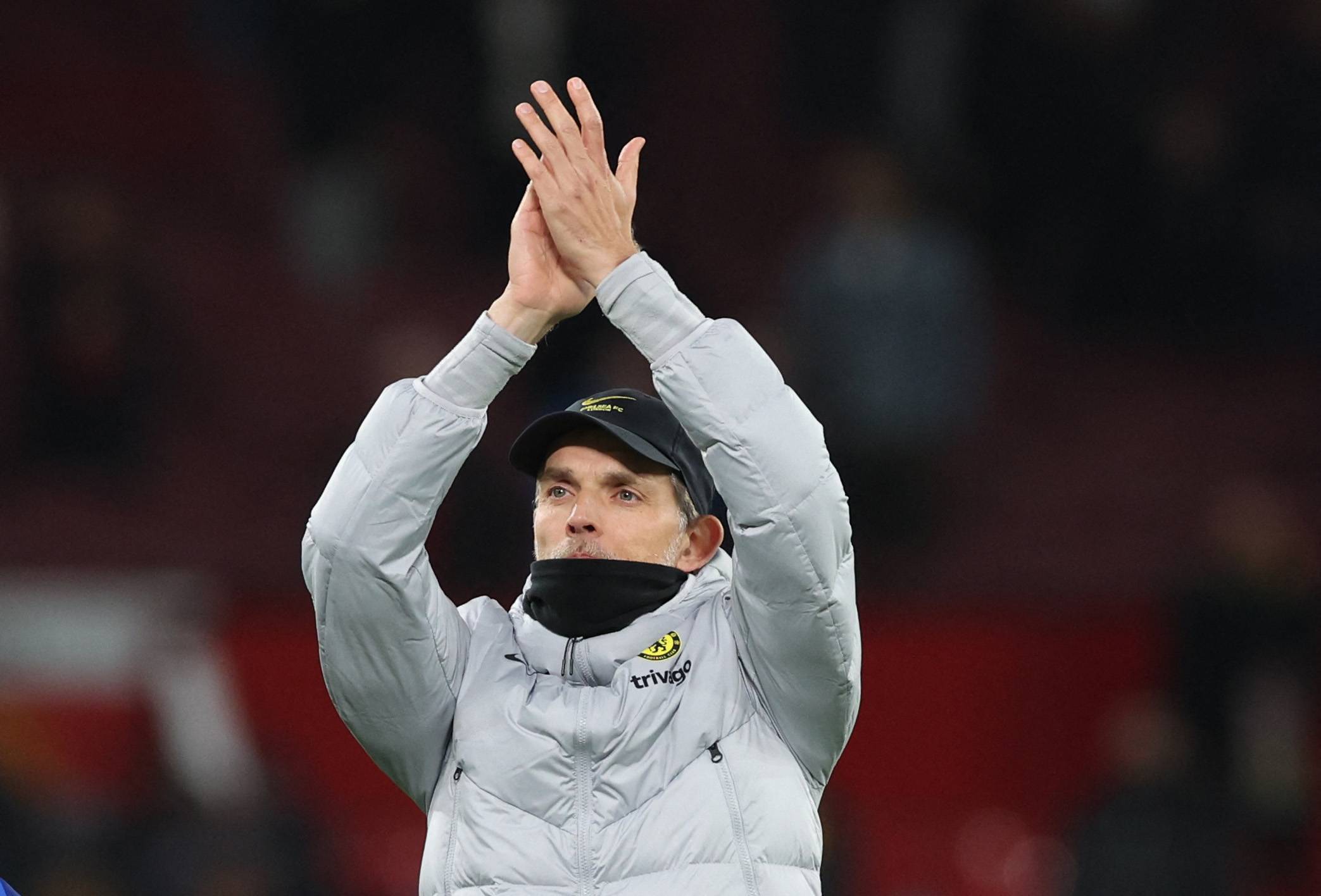 Chelsea boss Thomas Tuchel clapping the club's supporters