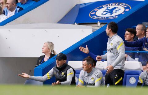 Chelsea manager Thomas Tuchel reacts during Wolves draw