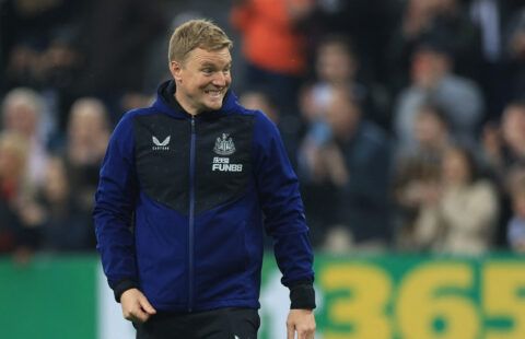 Newcastle manager Eddie Howe in the Premier League against Arsenal