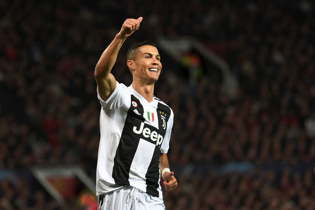 Cristiano Ronaldo in action with Juventus