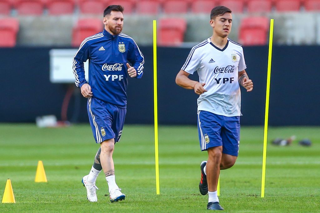 Argentina Press Conference & Training Session - Copa America Brazil 2019 - Dybala and Messi