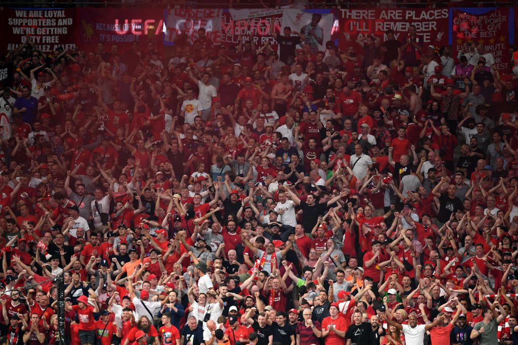Liverpool fans belted out a special rendition of 'You'll Never Walk Alone' before the 2019 Champions League final