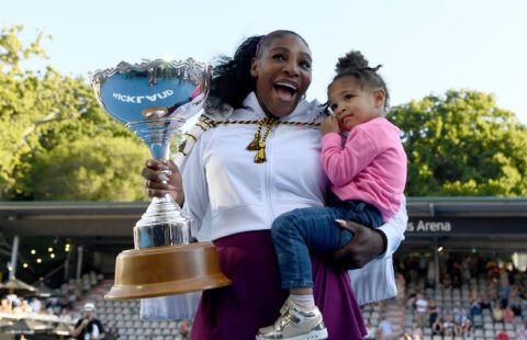 Serena Williams with daughter Olympia