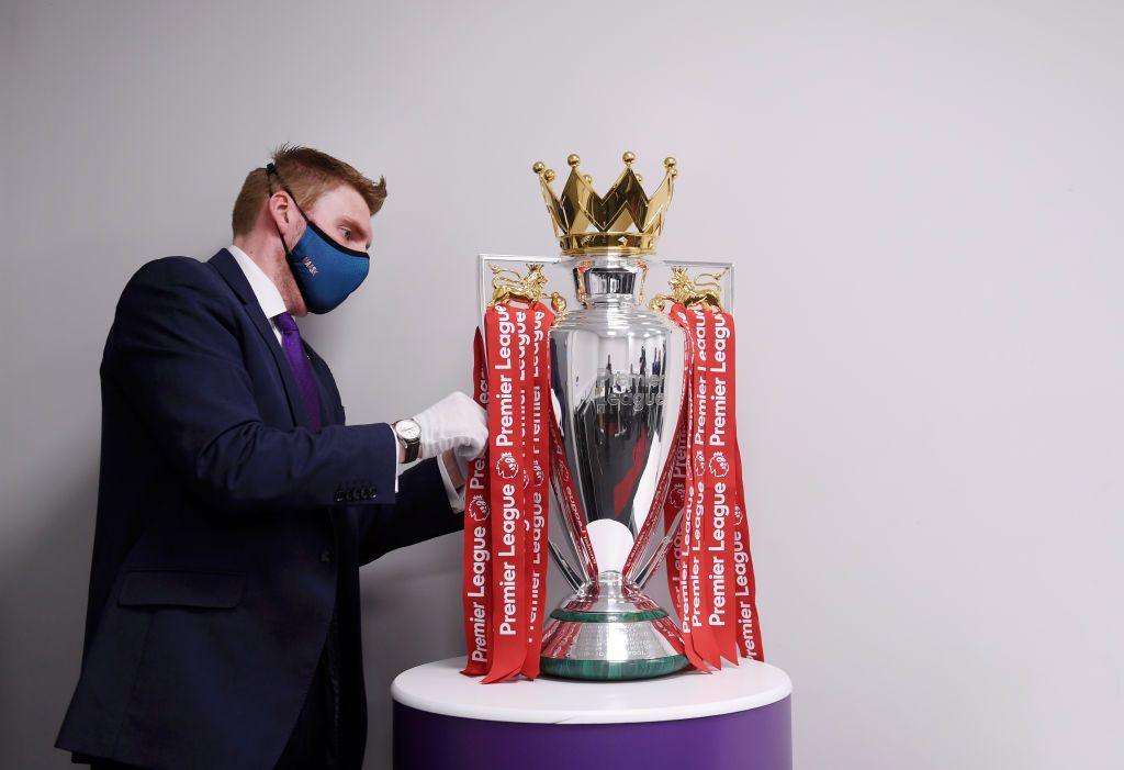The Premier League trophy