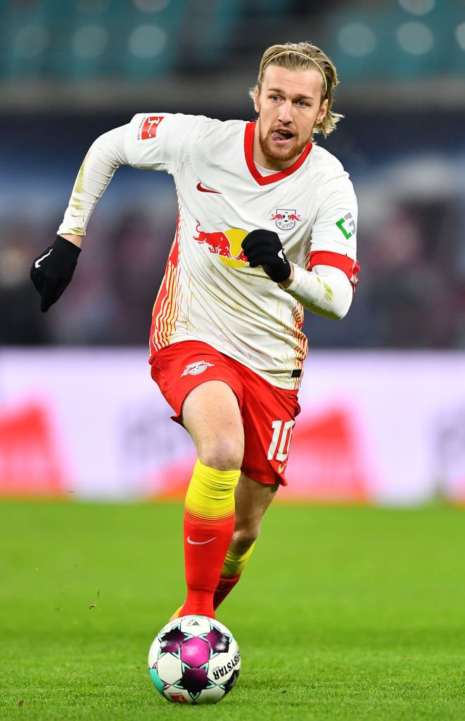 Emil Forsberg in action with RB Leipzig