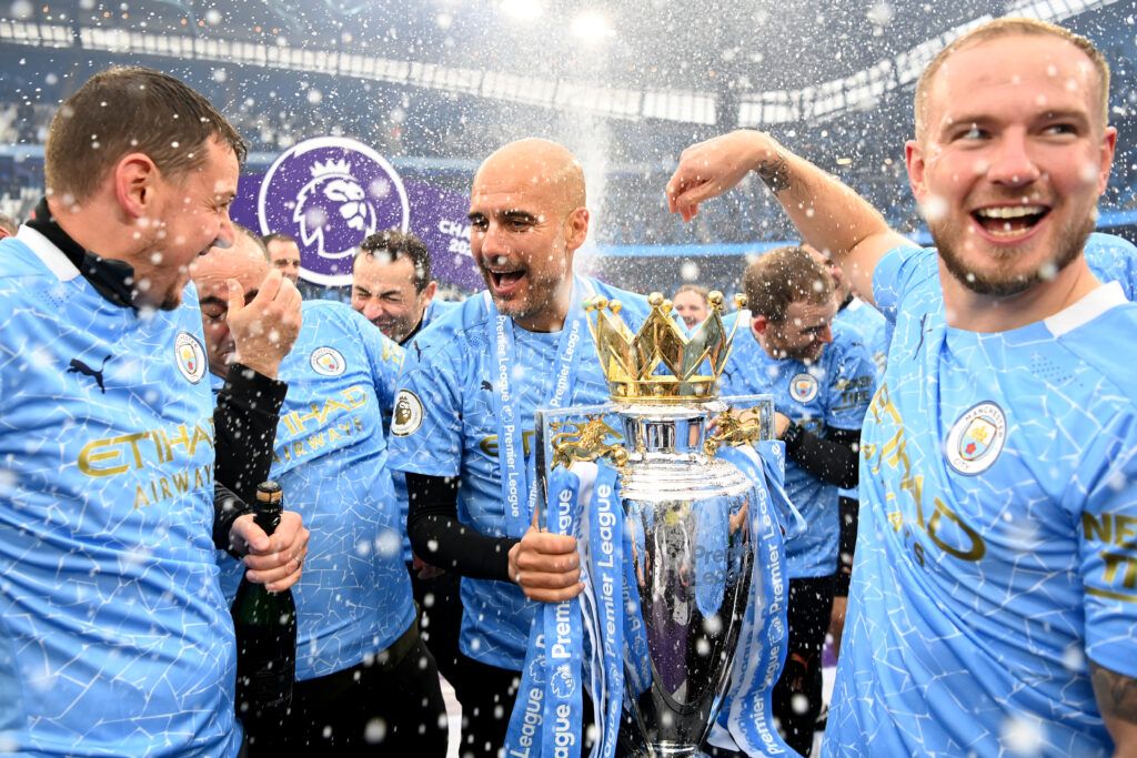 Manchester City won the Premier League title in 2020/21.