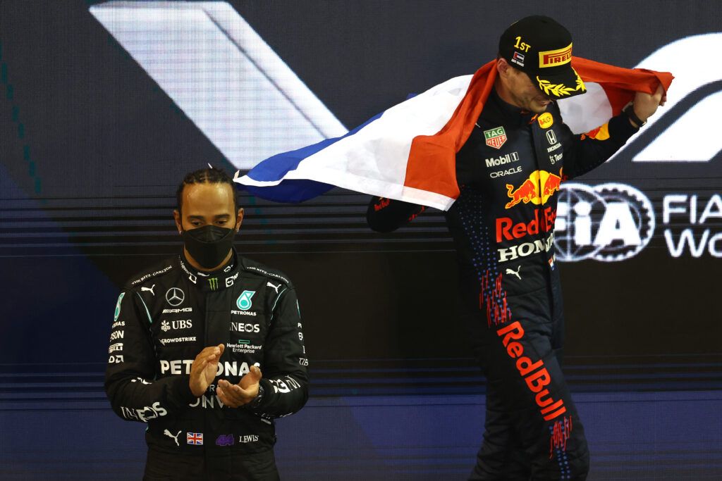 Hamilton & Verstappen at Abu Dhabi GP