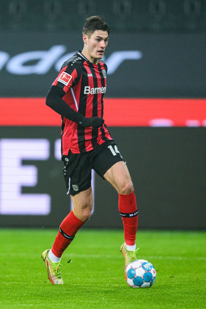 Patrik Schick in action for Bayer Leverkusen