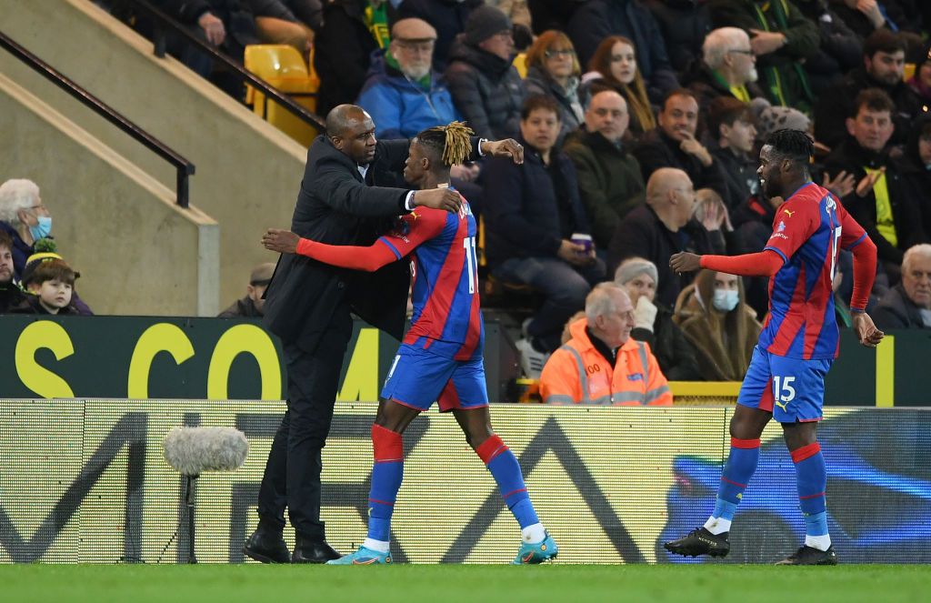 Wilfried Zaha has joked his Crystal Palace manager, Patrick Vieira, wouldn't have been able to live with him