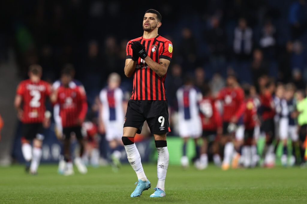 Dominic Solanke of Bournemouth applauds 
