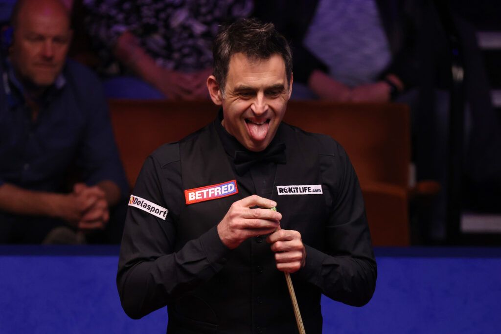 Ronnie O'Sullivan in action at The Crucible