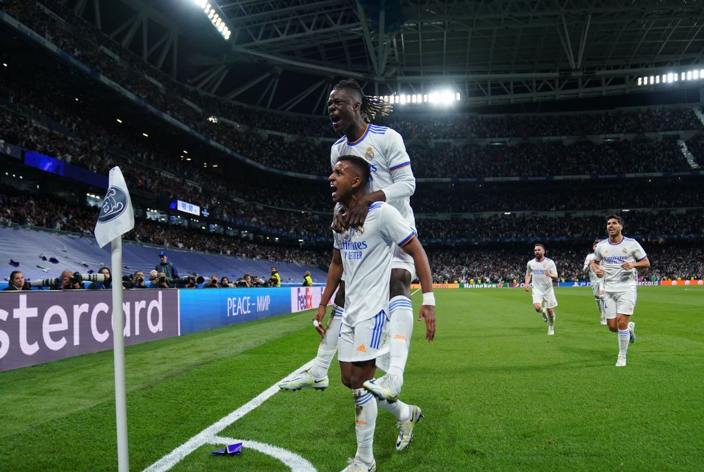 Rodrygo & Camavinga celebrate a Real Madrid goal