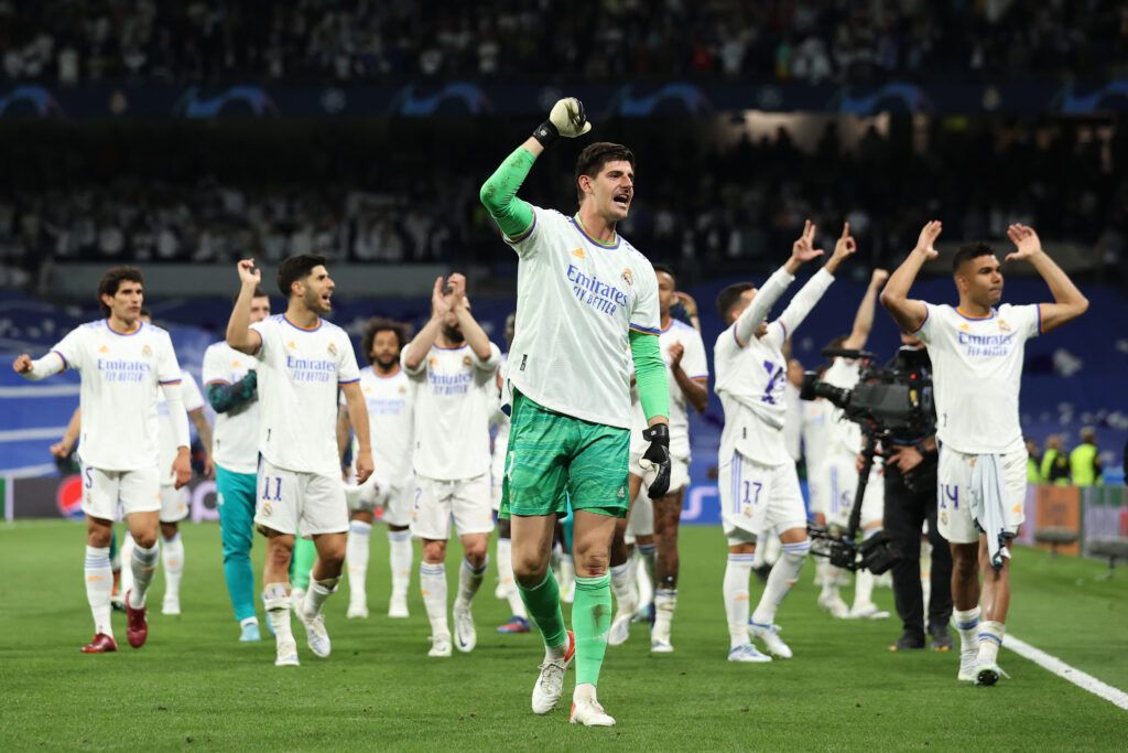 Real Madrid celebrate win v Man City